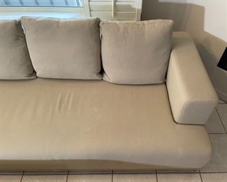 B&B Italia Contemporary Fabric Sofa & Ottoman	30in H x 4in D x 125-82in	HxWxD
