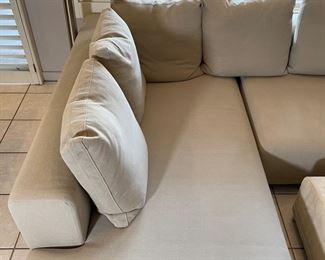 B&B Italia Contemporary Fabric Sofa & Ottoman	30in H x 4in D x 125-82in	HxWxD