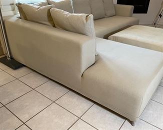 B&B Italia Contemporary Fabric Sofa & Ottoman	30in H x 4in D x 125-82in	HxWxD