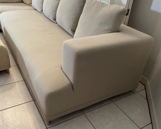 B&B Italia Contemporary Fabric Sofa & Ottoman	30in H x 4in D x 125-82in	HxWxD