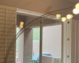 5 Head Contemporary Arc Lamp	92in H x 46in Reach	