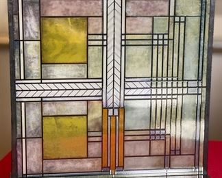 Frank Lloyd Wright Ward W. Willits House Skylight Glass Panel	Panel: 10in x 10in	