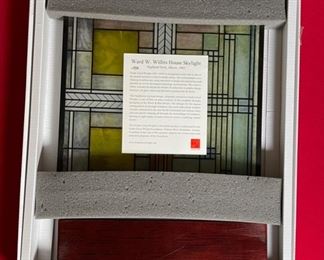Frank Lloyd Wright Ward W. Willits House Skylight Glass Panel	Panel: 10in x 10in	