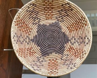 Hand Made Coil Basket Native Modern	15in Diameter	