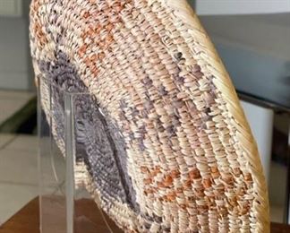 Hand Made Coil Basket Native Modern	15in Diameter	