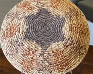 Hand Made Coil Basket Native Modern	15in Diameter	