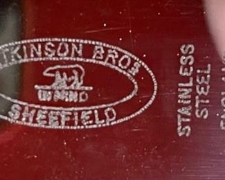 Stag/Antler Atkinson Bros Sheffield England Carving Set	Case: 1.5x14x5in	HxWxD