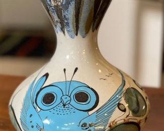 Tonala El Palomar Mexico Bird Vase	7in H x 6in Diameter	