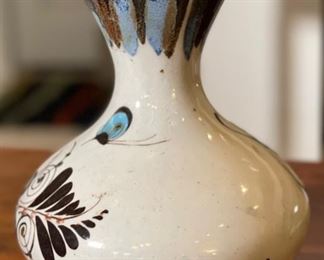 Tonala El Palomar Mexico Bird Vase	7in H x 6in Diameter	