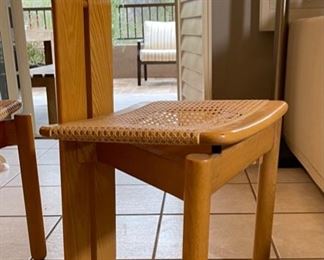2pc Cassini 80s Modern Cane Chairs	33x17x18in