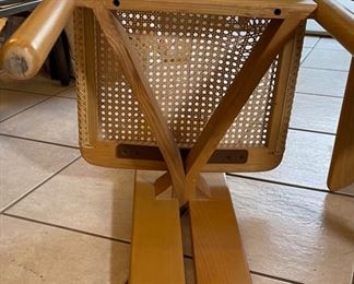 2pc Cassini 80s Modern Cane Chairs	33x17x18in