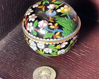 Cloisonne Apple Trinket Box	21in H	