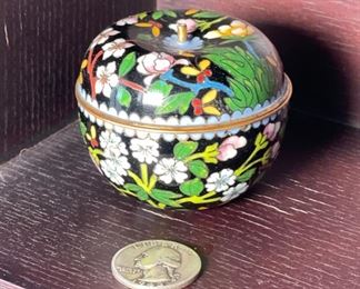 Cloisonne Apple Trinket Box	21in H	