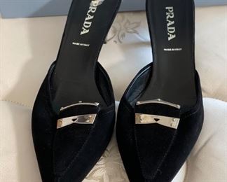 Prada Vero Cuoio Open Heel SZ 38	37 1/4	