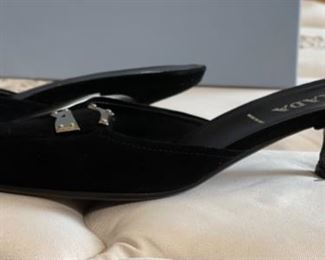 Prada Vero Cuoio Open Heel SZ 38	37 1/4	