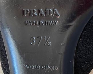 Prada Vero Cuoio Open Heel SZ 38	37 1/4	