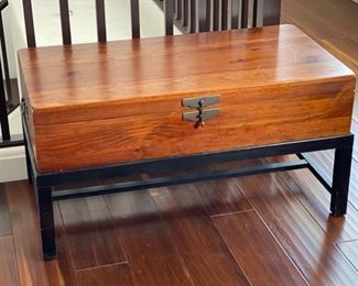 Solid Wood Coffee Table Chest/Trunk on Stand	20x40x21in	HxWxD