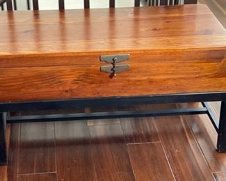 Solid Wood Coffee Table Chest/Trunk on Stand	20x40x21in	HxWxD