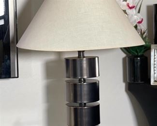Contemporary Stacked disc Lamp	28in H x 20in Diameter	