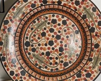 Jesus Lopez Tonala Mexico Platter w/ Stand	15.75in Diameter	