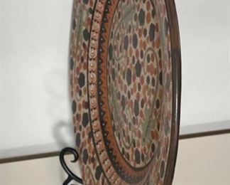 Jesus Lopez Tonala Mexico Platter w/ Stand	15.75in Diameter	