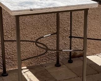 Tile Top Iron Leg End Table #2	20x18x18in	HxWxD