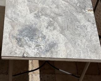 Tile Top Iron Leg End Table #2	20x18x18in	HxWxD