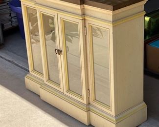 Vintage Glass Door Display Cabinet	31x36x12in	HxWxD
