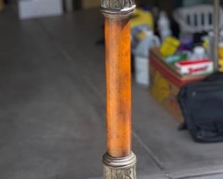 Burl Wood Pedestal Stand	45in H	