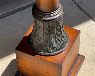 Burl Wood Pedestal Stand	45in H	