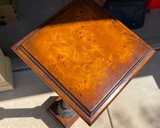 Burl Wood Pedestal Stand	45in H	