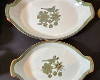 2pc Ken Edwards El Palomar Au Gratin Dish Tonala PAIR	16in & 14in	