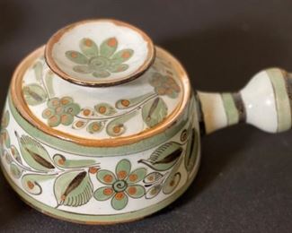 2pc Ken Edwards El Palomar 1 Handle Covered Casserole Dishes Tonala PAIR	10in & 8in Long	