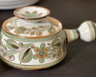 2pc Ken Edwards El Palomar 1 Handle Covered Casserole Dishes Tonala PAIR	10in & 8in Long	