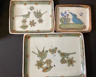 3pc Ken Edwards El Palomar Rectangular Plates Tonala	11 & 8 & 7	