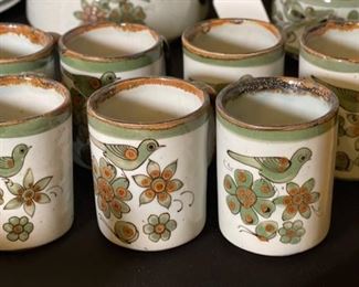 7pc Ken Edwards El Palomar Coffee Mug Cups  Tonala	4in h	
