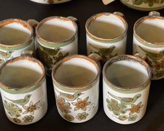 7pc Ken Edwards El Palomar Coffee Mug Cups  Tonala	4in h	