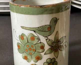 7pc Ken Edwards El Palomar Coffee Mug Cups  Tonala	4in h	