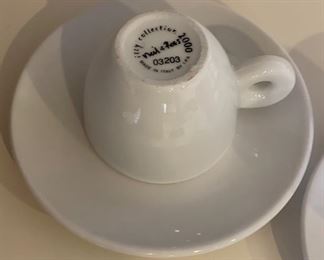 6pc Espresso Cups & Saucers Illy Cafe Neil & Ross 2000	2in H	