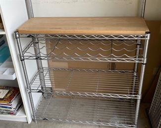 Stainless Steel Kitchen Butcher Rack w/ Cutting Board	63x36x14in	HxWxD
