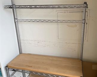 Stainless Steel Kitchen Butcher Rack w/ Cutting Board	63x36x14in	HxWxD