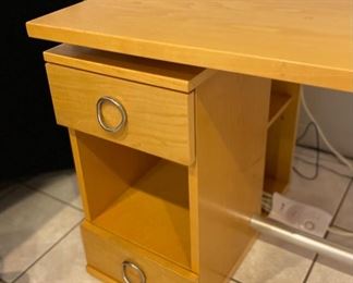 Cassini 80s Modern Natural Wood Desk	28x55x28in	HxWxD