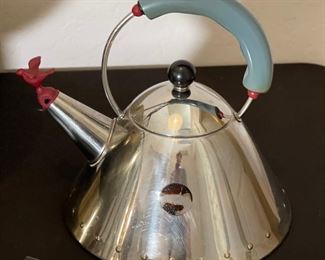 Iconic Michael Graves for Alessi Kettle	9in H x 9in diameter	