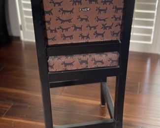 Dog/fish pattern high top chair	39x17x18in	