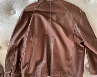 Peter Millar Lamb Leather Jacket	Large	