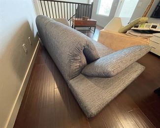 Contemporary Black and gray metallic striped couch	90x37x30	