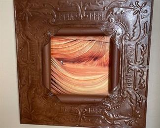 Stacy Lankford Antelope Canyon Photograph in ornate metal frame	24.6in x 24.5in	
