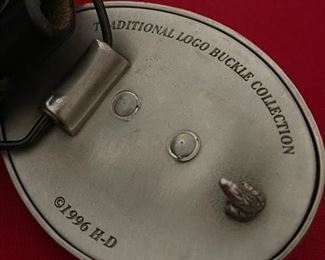 Rare 1996 Harley Davidson Bar & Shield Belt Buckle Traditional Logo Collection plus original Harley belt	Buckle 3.25in x 2.5in.     Belt size 36	
