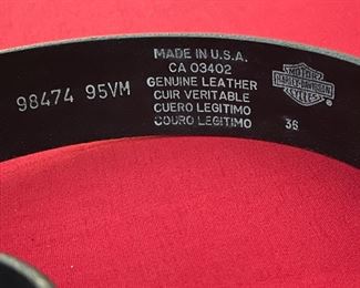 Rare 1996 Harley Davidson Bar & Shield Belt Buckle Traditional Logo Collection plus original Harley belt	Buckle 3.25in x 2.5in.     Belt size 36	
