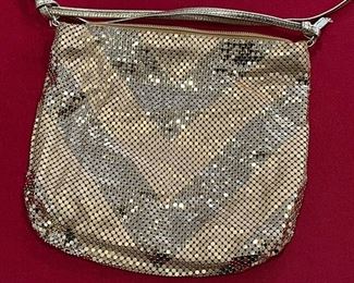 Whiting and Davis Vintage gold bead mesh Clutch Purse	8.5in x 7in	
